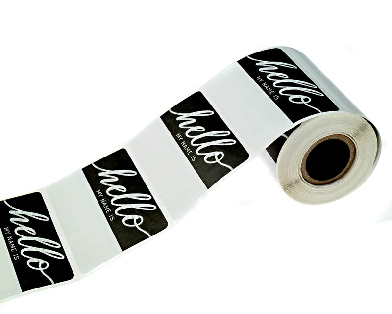 Canopy Street Hello My Name is Chalkboard Style Stickers / 250 Trendy Fill in Name Tag Labels / 3"" x 2"" Modern Classroom Stickers/Made in The USA - Image 3